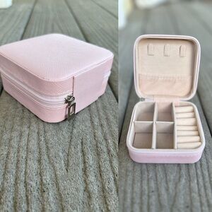 Light pink only available-Travel Jewelry Case